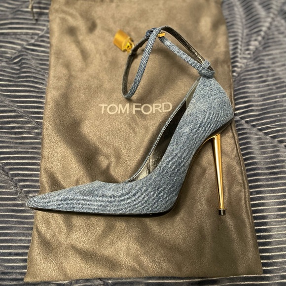 Tom Ford Lock and Key Heels - Washed Blue - Lightly used - Picture 2 of 8